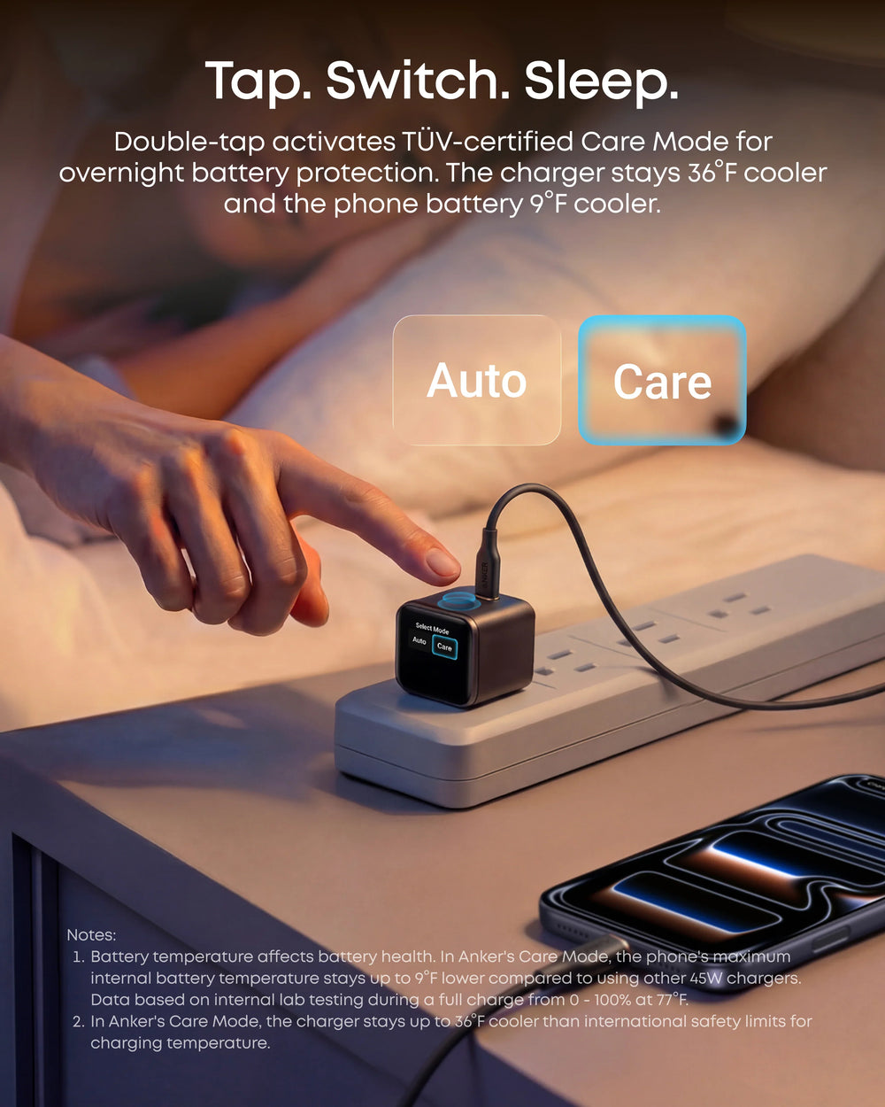 Anker Nano Charger 45W Smart Display – 180° Foldable USB-C Fast Charger with 60w cable - product image 6