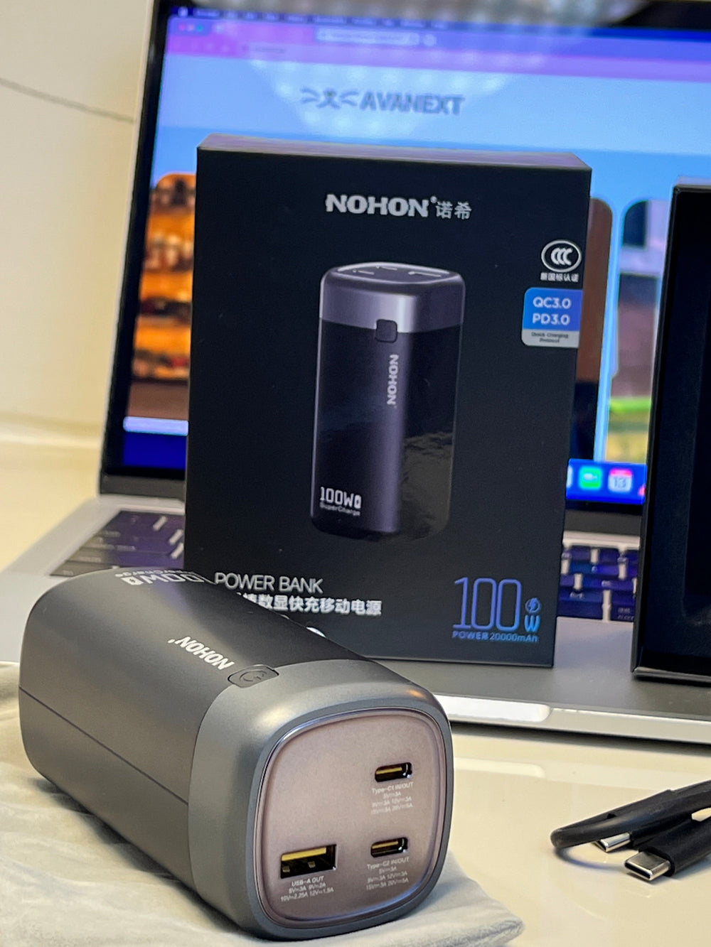 Nohon 20000mAh 100W Super Charge Power Bank – QC3.0 + PD3.0 Fast Charging Macbook IPhone - product image 6