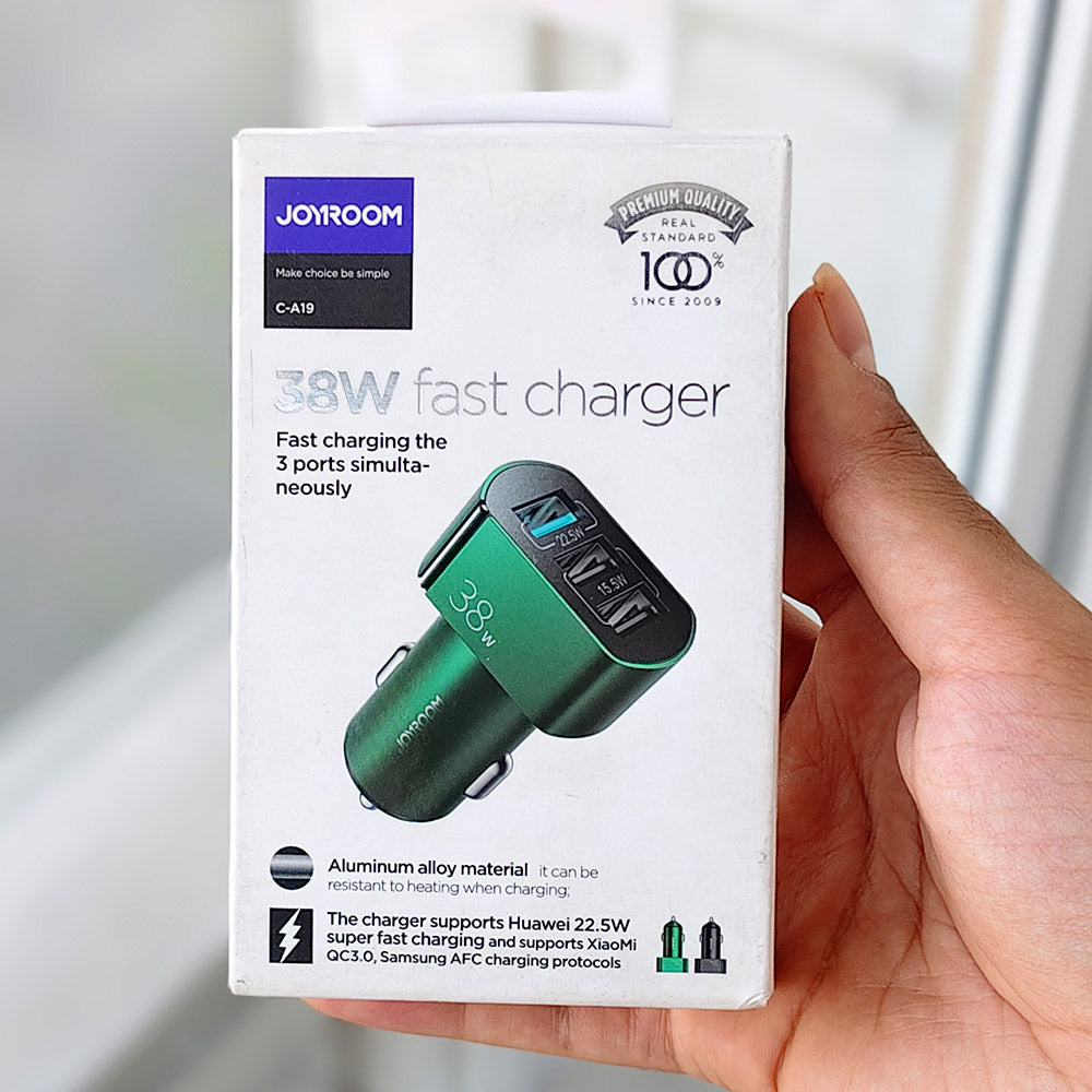Joyroom C-A19 38W 3-Port Fast Car Charger - product image 6