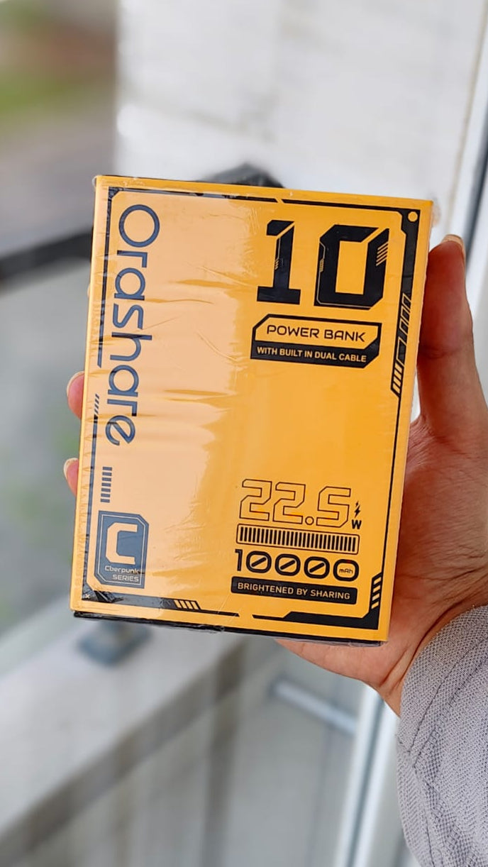 Orashare OT10CL Powerbank Built-in Cable 10000mAh Digital Display Transparent Mini - product image 1