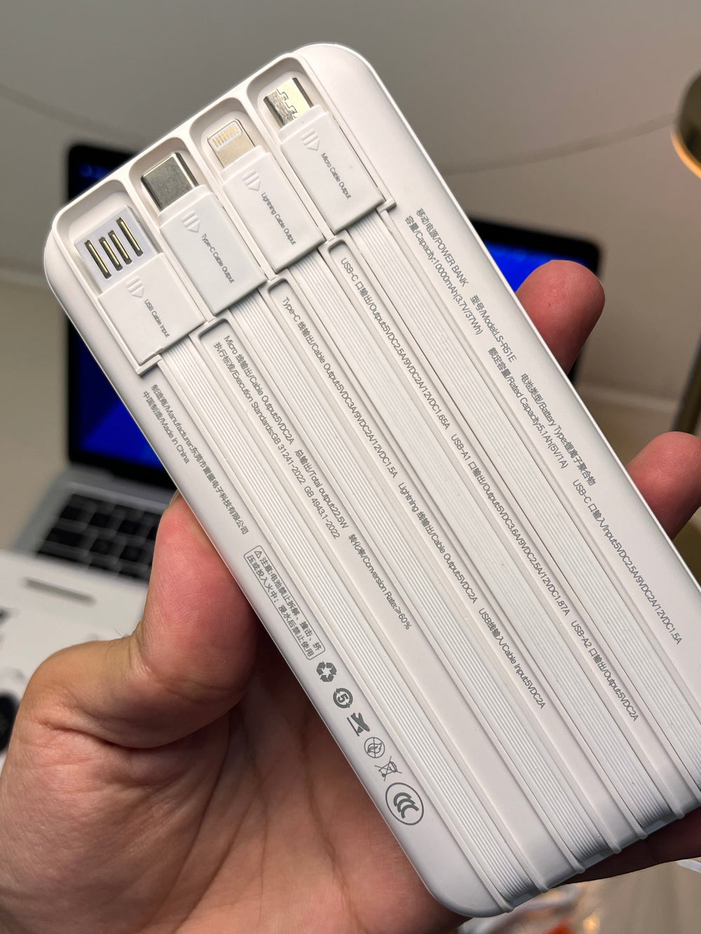 LEISE LS-R51E 10000mAh Power Bank 22.5W Fast Charging with Built-in 4 Cables & Digital Display | PD + QC Portable Charger for iPhone, Samsung & Android - product image 6