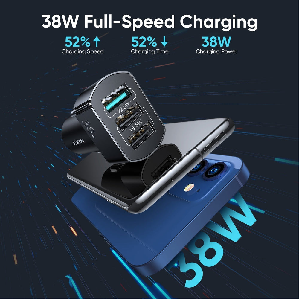 Joyroom C-A19 38W 3-Port Fast Car Charger - product image 3