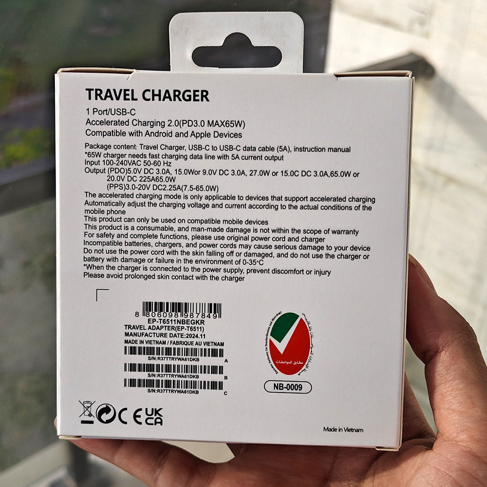 Samsung EP-T6511 65W PD Power Adapter Trio with USB-C to USB-C - product image 2