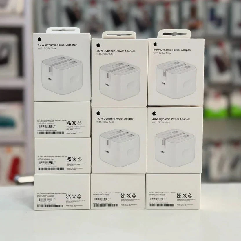 Apple 40W Dynamic Fast Charging Adapter 3-Pin UK Variant + Braided Cable - product image 3